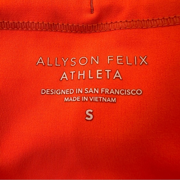 Athleta Allyson Felix Run With It Women’s Orange Shorts Size: Small - Picture 8 of 10